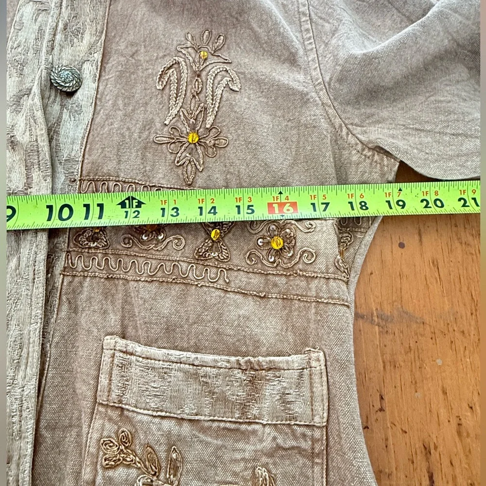 Flashback 100% Cotton Gold Embroidered Jacket